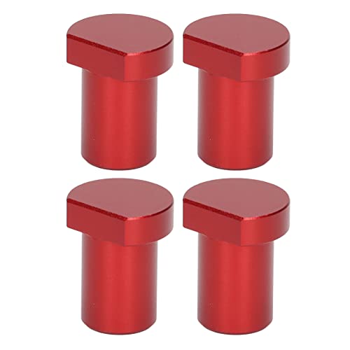 4PCS Holzbearbeitungstisch Bankstopps Edelstahl Tischwerkbank Hilfswerkzeug für T-Track Holzbearbeitung Tisch Workbench Positionierung Hobelstopfen (Rot) von Hapivida