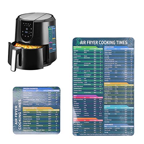 Air Fryer Cooking Times Chart, 2Pcs Air Fryer Cheat Sheet Kitchen Fryer Magnet Sheet Cooking Time Reference Guide Kompatibel mit All Air Fryers Air Fryer Cooking Times Chart, 2Pcs Air Fryer Cheat Sheet Kitchen Fryer Magnet Sheet Cooking Time Reference Guide Kompatibel mit All Air Fryers von Hapivida