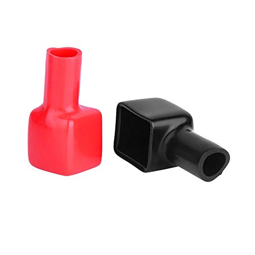 2 Stück Batterie Polabdeckung 45×20 mm Gummi Positiv Negativ Batteriepol Abdeckungen PVC Batteriepol Schutzabdeckung Isolierende Batterieabdeckung für Autos, Boote, Motorrad von Hapivida