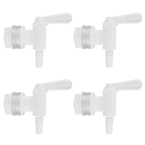 4 Stück Bier Eimer Zapfhahn 3/8" Kunststoff Flaschen Eimer Zapfhahn Hahn Bier Hahn Einfüllstutzen für Homebrewing Fermentationssystem Bierbrau Abfüll Kit (Weiß) von Hapivida