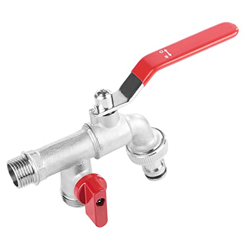 Doppelhahn Auslassventil 90 Grad für 1/2" Gewinde Wasseranschluss Messing Ersatzventil Armatur Ablaufadapter für Gartenbewässerung Bewässerung Schlauchende Haushalt und Outdoor Doppelhahn Auslassventil 90 Grad für 1/2" Gewinde Wasseranschluss Messing Ersatzventil Armatur Ablaufadapter für Gartenbewässerung Bewässerung Schlauchende Haushalt und Outdoor von Hapivida