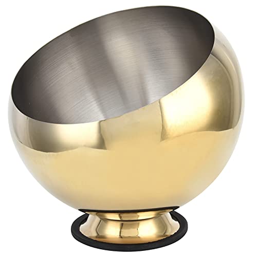 Edelstahlzuckerschüssel, Schräge Mund Kugel Süßigkeiten Schüssel Heißtopf Restaurant Gewürzbehälter Sauce Pot Servierschale (L) von Hapivida