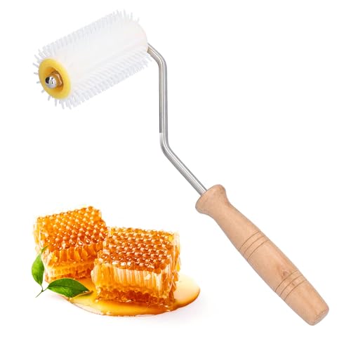 Entdeckelungswalze mit Hartholz Griff, Honig Extraktion Entdeckelung Nadel Rollen Bienenzucht Entdeckelungsgabel für Imker, Imkereiausrüstung Bienenzucht Nadel Bienen Gabel Honig Kamm Entdeckelungswalze mit Hartholz Griff, Honig Extraktion Entdeckelung Nadel Rollen Bienenzucht Entdeckelungsgabel für Imker, Imkereiausrüstung Bienenzucht Nadel Bienen Gabel Honig Kamm von Hapivida