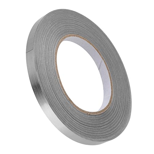 Folie selbstklebende Fliesenaufkleber 50 M Bodenfliesen Folienlinien Metallized Spiegel Band Boden Naht Lücke Abdichtung Kessel Streifen Spaltlinie Grenzaufkleber (1 cm x 50 Meter (Silber)) von Hapivida