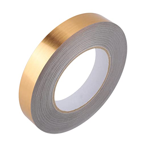 Folie selbstklebende Fliesenaufkleber 50 M Bodenfliesen Folienlinien Metallized Spiegel Band Boden Naht Lücke Abdichtung Kessel Streifen Spaltlinie Grenzaufkleber (2 cm x 50 Meter (golden)) von Hapivida