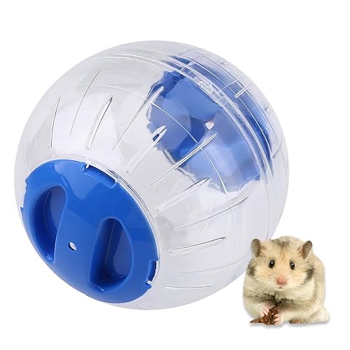 Hamsterball, Ø 12cm Hamster Laufball Hamsterball Übungsball Sportball Kunststoff Rolle Kugel Laufkugel Joggingball Kleintiere Spielzeug für Hamster Ratten Rennmäuse (Blau) von Hapivida