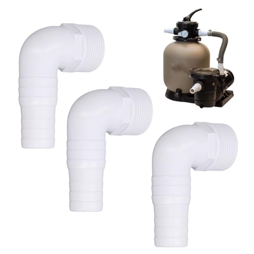 Hapivida 1 1/2 Zoll 90 Grad Ellbogen Poolschlauchadapter Anpassung für Oberirdische Poolpumpe Filter Skimmer Kompatibel mit SPX1105Z3 SPX1105Z4 SPX1091Z7 von Hapivida