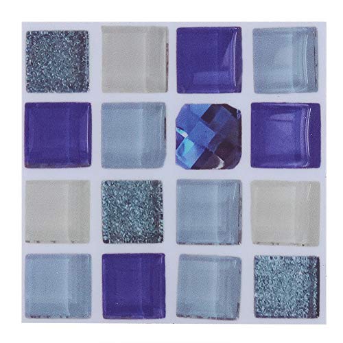 Hapivida 18 Stück Selbstklebende Wandfliesenaufkleber, 10cm X 10cm Quadratisches Mosaik Selbstklebende Fliesenaufkleber wasserdichte Rückwandaufkleber Für Küche, Badezimmer, Dekor(013) von Hapivida