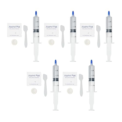 Hapivida 5-teilige Wärmeleitpaste, 3,2 W/m.k. Silikonfett, Wärmeleitkleber mit Schaber, Fingerhülse, Kühlkörperpaste für GPU-CPU-Chipsatzdrucker (20 ml, 1,06oz) von Hapivida