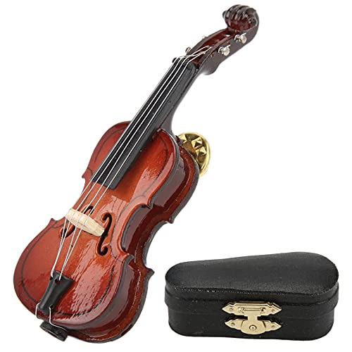 Hapivida Brosche Pin Exquisite Violoncello Brosche mit Aufbewahrungsbox Mini Musikinstrument Modell Abzeichen Button Pin für Kleidung Dekoration von Hapivida