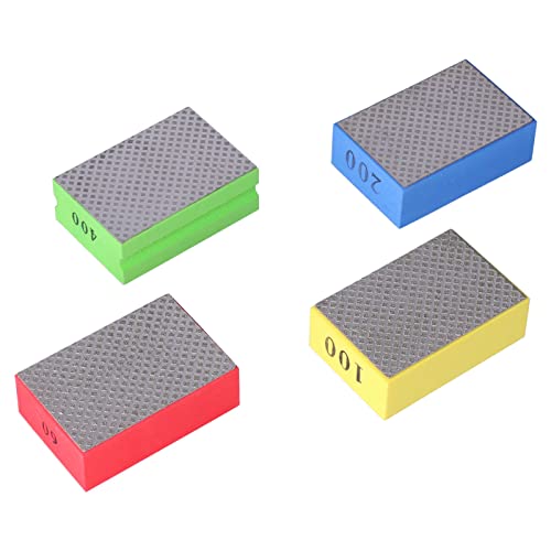 Hapivida Diamant-Handpolierpads, galvanisiert, für Stein, Fliesen, Glas, Metall, Holz, zum Entgraten, 4er-Set, Körnung 60, 100, 200, 400 Hapivida Diamant-Handpolierpads, galvanisiert, für Stein, Fliesen, Glas, Metall, Holz, zum Entgraten, 4er-Set, Körnung 60, 100, 200, 400 von Hapivida