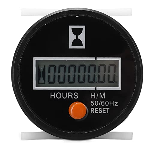 Hapivida Digitaler Stundenzähler Mechanischer Stundenzähler mit Reset-Taste 24 V bis 240 V für landwirtschaftliche Generatoren Luftkompressoren ABS-Gehäuse Hapivida Digitaler Stundenzähler Mechanischer Stundenzähler mit Reset-Taste 24 V bis 240 V für landwirtschaftliche Generatoren Luftkompressoren ABS-Gehäuse von Hapivida