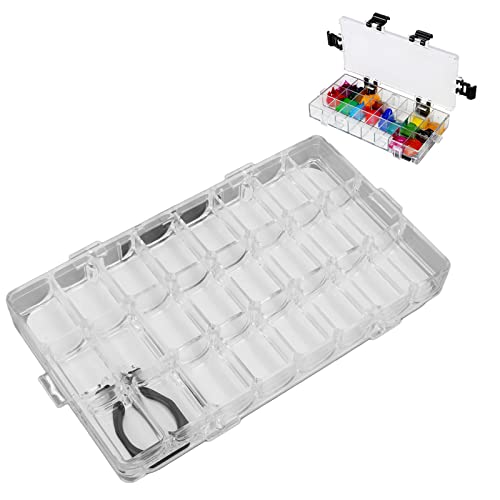 Farb Paletten Box, 24 Wells Kunststoff Paletten Tablett mit Deckel, Leerer Luftdichter Aquarell Palette für Wasserfarben, Acryl, Gouache und Ölfarbe von Hapivida