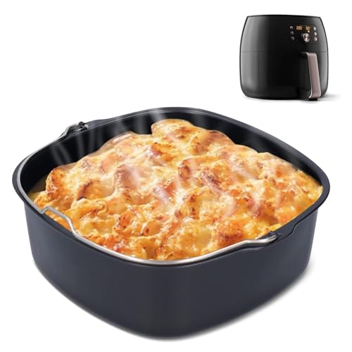Hapivida Heißluftfritteuse Zubehör Backform, Antihaftbeschichtung Backset 22cm Eisenmaterial Brotbackkorb Kuchenfass für HD9925 HD9860 HD9905 Luftfritteuse von Hapivida