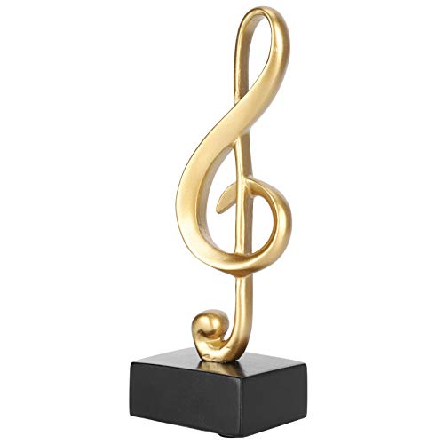 Hapivida Moderne Deko Skulpturen, Musiknote Statue Musik Figuren Skulptur Musik Note Figuren Violinschlüssel Klavier Statue, Skulptur Figur Symbol Harz Ornamente für Home Office Schreibtisch von Hapivida