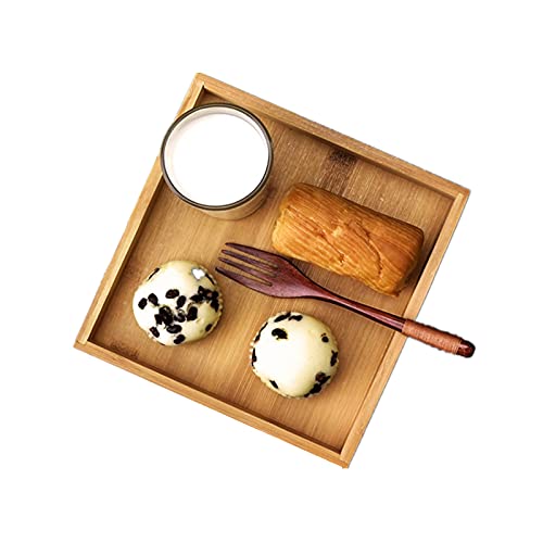 Hapivida Serviertabletts Rechteckiges Bambus-Tablett im japanischen Stil Obst-Tee-Essen Servierplatten für das Restaurant Home Hotel Bar(M) von Hapivida
