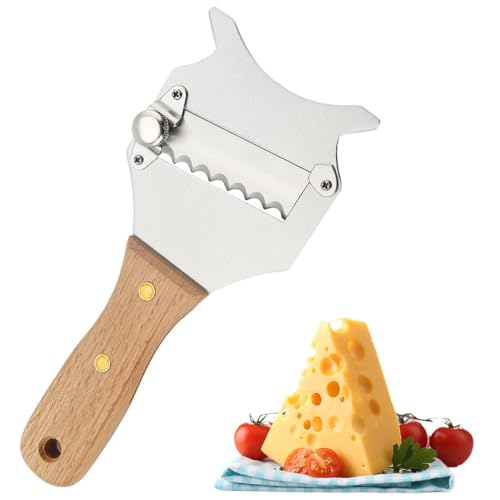 Hapivida Trüffel Slicer, Profession Eller Edelstahl Käse Trüffel Slicer mit Verstellbarer Klinge, Käse Schokoladen Rasierer Reibe Locken wickler für Gemüse Knoblauch von Hapivida