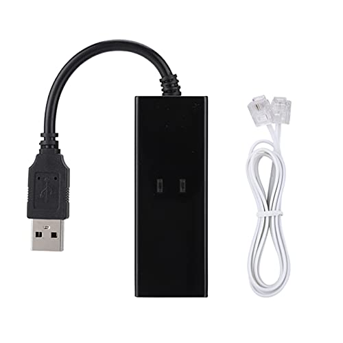 Hapivida USB 56K Externes Fax-Datenmodem, V.92 Protokoll 56K Download 48K Upload 14.4K Faxfunktion Kompatibel mit 98 SE ME 2000 XP Vista 7 8 10 von Hapivida