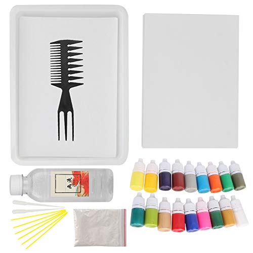 Hapivida Water Marbling Mineralpigment in PVC-Flasche für Ebru-Kunst, hochwertiges Material für Marmorierung auf Papier, Leinwand, Glas und Keramik, einfache Anwendung ohne Vorkenn (A4-18 Farbe 6ml Hapivida Water Marbling Mineralpigment in PVC-Flasche für Ebru-Kunst, hochwertiges Material für Marmorierung auf Papier, Leinwand, Glas und Keramik, einfache Anwendung ohne Vorkenn (A4-18 Farbe 6ml von Hapivida