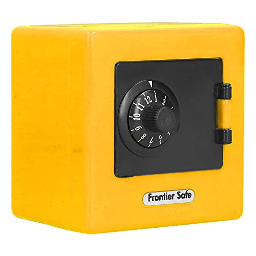 Kinder Spardose mit Passwort 9,4 × 9,4 × 4,5 cm Mini Geld Speicher Geldaufbewahrung Fall Simulation Safe Box Coded Lock Münze Cash Safe Box mit Code Lock (Gelb) von Hapivida