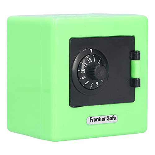 Kinder Spardose mit Passwort 9,4 × 9,4 × 4,5 cm Mini Geld Speicher Geldaufbewahrung Fall Simulation Safe Box Coded Lock Münze Cash Safe Box mit Code Lock (Grün) von Hapivida