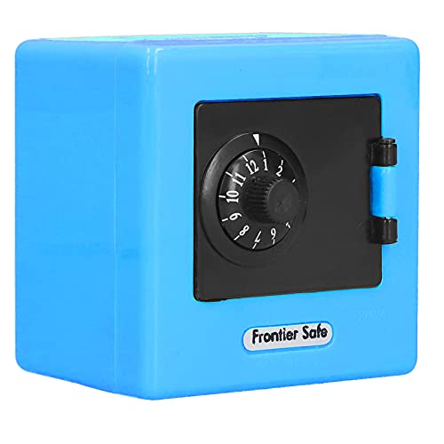 Kinder Spardose mit Passwort 9,4 × 9,4 × 4,5 cm Mini Geld Speicher Geldaufbewahrung Fall Simulation Safe Box Coded Lock Münze Cash Safe Box mit Code Lock (Blau) von Hapivida