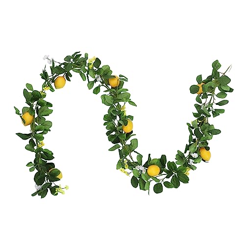 Hapivida Künstliche Zitronengirlande 180 cm Künstliche Obstgirlande Grüne Girlande mit Gelben Zitronen und Grünen Blättern Zitronenrankenpflanzen für Tür, Wand, Hochzeit, Heimdekoration Hapivida Künstliche Zitronengirlande 180 cm Künstliche Obstgirlande Grüne Girlande mit Gelben Zitronen und Grünen Blättern Zitronenrankenpflanzen für Tür, Wand, Hochzeit, Heimdekoration von Hapivida