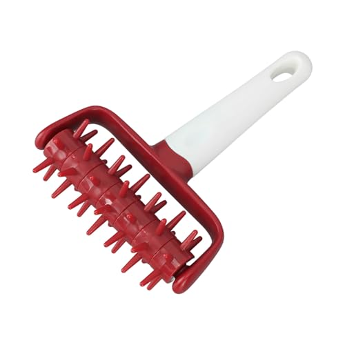 Pizza Teig Docker Roller 18,5x12,5cm Pin Puncher Teig Hole Maker Pizza Docking Werkzeug für Pizza Pie Cookie Bread (Rot) von Hapivida