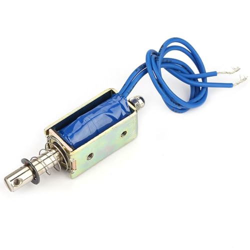 Solenoid Elektromagnet Pull Push Typ JF-0530B DC 6/12/24V 300mA 5N Push Pull Gleichstrom Elektromagnet Automation Control Linear Solenoid (6V) von Hapivida