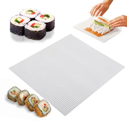 Sushi Rollmatte, 27x24 cm DIY Sushi Rollen im Japanischen Stil Sushi Silikon Vorhang, Anfänger DIY Rollmatte für Küchen,Japanische Restaurants,Sushi Liebhaber von Hapivida