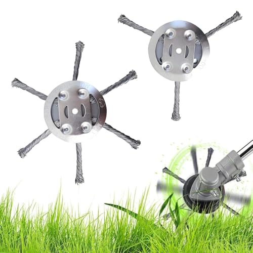 2 Stück Upgrade Unkrautbürste Für Akku Rasentrimmer Freischneider, 5mm Bohrung Kopf Aus Stahldraht, Wildkrautbürste Für Motorsense, Drahtbürste Mit Kegelform Rasentrimmerkopf Grasschneidekopf Profi 2 Stück Upgrade Unkrautbürste Für Akku Rasentrimmer Freischneider, 5mm Bohrung Kopf Aus Stahldraht, Wildkrautbürste Für Motorsense, Drahtbürste Mit Kegelform Rasentrimmerkopf Grasschneidekopf Profi von HaploS