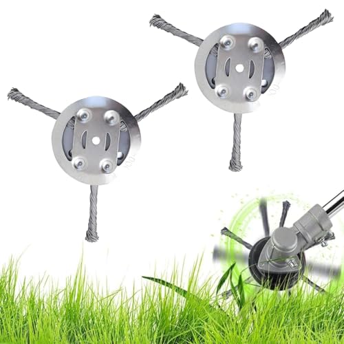 2 Stück Upgrade Unkrautbürste Für Akku Rasentrimmer Freischneider, 5mm Bohrung Kopf Aus Stahldraht, Wildkrautbürste Für Motorsense, Drahtbürste Mit Kegelform Rasentrimmerkopf Grasschneidekopf Profi 2 Stück Upgrade Unkrautbürste Für Akku Rasentrimmer Freischneider, 5mm Bohrung Kopf Aus Stahldraht, Wildkrautbürste Für Motorsense, Drahtbürste Mit Kegelform Rasentrimmerkopf Grasschneidekopf Profi von HaploS