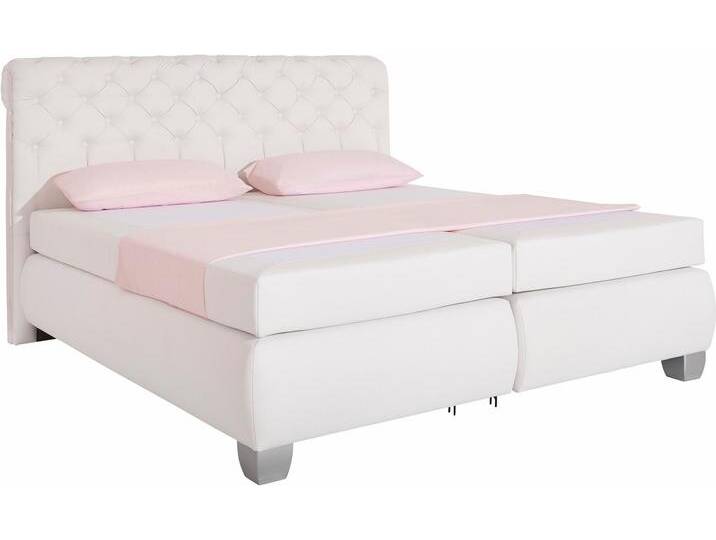 Boxspringbett HAPO, weiß, B:194cm L:230cm, Spiegelflächen der Oberseite der Unterfederung und die Ober- und Unterseite der Obermatratze sind jeweils mit einem rutschhemmenden Stoff aus 100% Polyester bespannt.;Kopfteil, seitliche Unterbox und Obermatratze: Samtbezug (100% Polyester) oder Kunstleder, Komplettbetten, Boxspringbett Boxspringbett HAPO, weiß, B:194cm L:230cm, Spiegelflächen der Oberseite der Unterfederung und die Ober- und Unterseite der Obermatratze sind jeweils mit einem rutschhemmenden Stoff aus 100% Polyester bespannt.;Kopfteil, seitliche Unterbox und Obermatratze: Samtbezug (100% Polyester) oder Kunstleder, Komplettbetten, Boxspringbett von Hapo