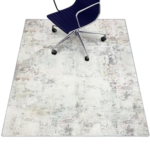 Happara Bodenschutzmatte Bürostuhl 120x150cm, Klebefreier, Waschbar Modern Teppich Bürostuhl Geeignet, rutschfest Schreibtischstuhl Unterlage für Harten Boden, Laminat und Fliesen von Happara