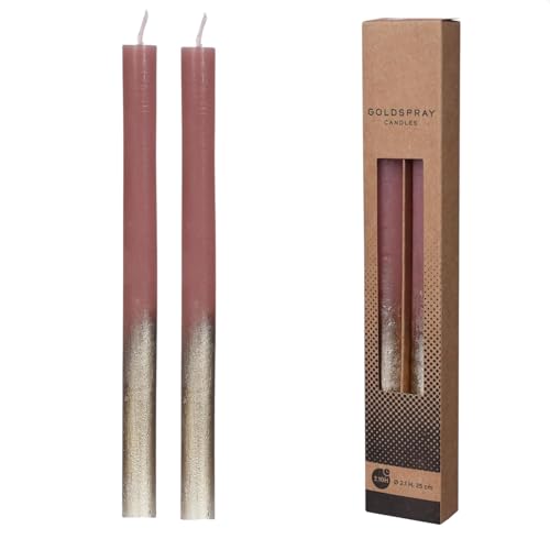 Dekorative Stumpenkerzen mit metallischem Gold Glitter, 2er Set Glitzer Kerzen Dekorative Stumpenkerzen mit metallischem Gold Glitter, 2er Set Glitzer Kerzen von Happenings