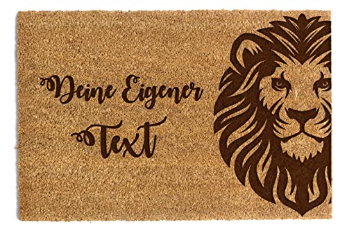 Happenings Personalisierte Fußmatte | Kokosmatte mit Ihrem Text | Original Türmatte für Innenbereiche | Familien Namen | Lustige Eingangsmatte (40x60, Modell 14) von Happenings