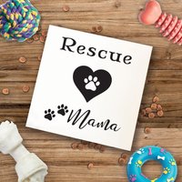 Rettung Mama Holz Plaque Zeichen. Holzschild Weiß Mit Vinyl-Text Bemalt. Pelz-Baby-Liebe von HappeningsByK8