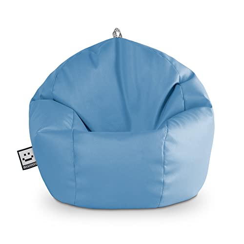 Happers Kinder Sitzsack aus Kunstleder Indoor Himmelblau von Happers