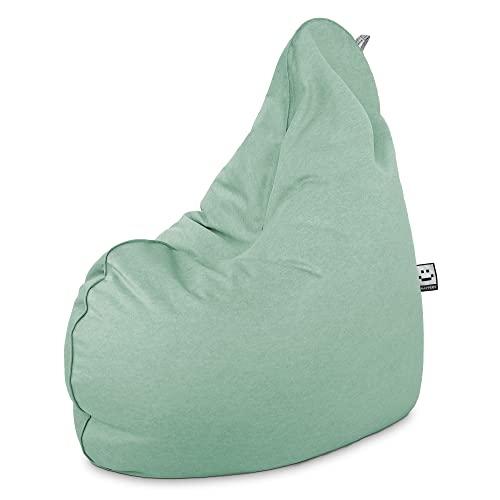 Happers Sitzsack Birne Relax aus Samt Mint, Sitzsack fürs Wohnzimmer, Gewebe mit pfirsichhautähnlichem Gefühl von Happers