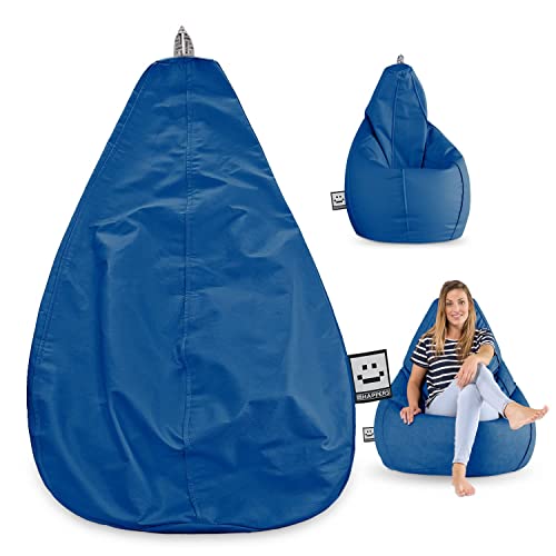 Happers Sitzsack Birne ohne Füllung aus Kunstleder Indoor Blau XL Happers Sitzsack Birne ohne Füllung aus Kunstleder Indoor Blau XL von Happers