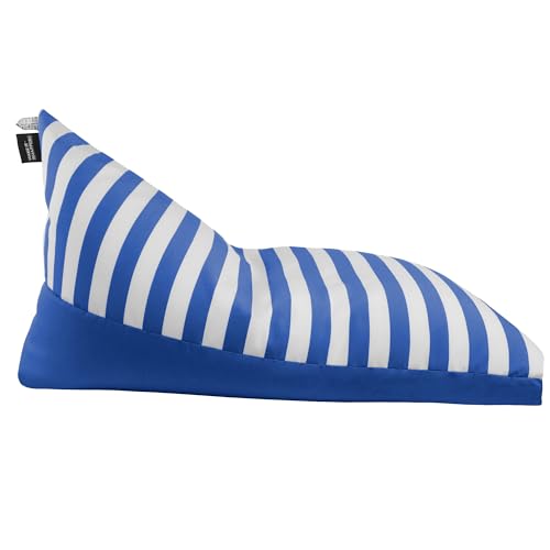 Happers Sitzsack Pyramide XXL aus Toldotex für Outdoor und Indoor Blau von Happers