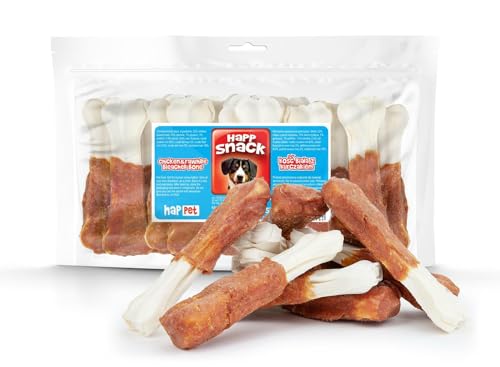 HAPPET HÜhnchenknochen weiß mit Hähnchen 10 Stück - natürliche Rinder- und Hähnchenfleisch - Gesunder Kaudental Snack, fördert die Mundhygiene HAPPET HÜhnchenknochen weiß mit Hähnchen 10 Stück - natürliche Rinder- und Hähnchenfleisch - Gesunder Kaudental Snack, fördert die Mundhygiene von Happet