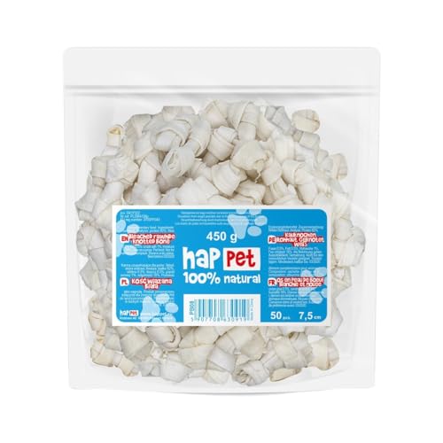 HAPPET Hundenknochen weiß 7,5 cm - 50 Stück - natürlicher Zahnbeißring aus Rindsleder - Gesunde Kaugengengenusse, fördert die Mundhygiene und unterstützt den Bissanlauf HAPPET Hundenknochen weiß 7,5 cm - 50 Stück - natürlicher Zahnbeißring aus Rindsleder - Gesunde Kaugengengenusse, fördert die Mundhygiene und unterstützt den Bissanlauf von Happet