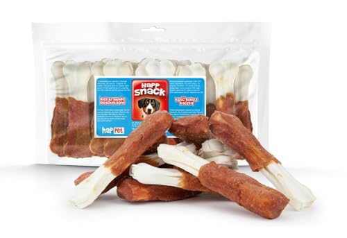 HAPPET Knochen weiß mit Hundeente 10 Stück - natürliche Rinder- und Entenfleisch - Gesunder Kaudental Snack, fördert die Mundhygiene HAPPET Knochen weiß mit Hundeente 10 Stück - natürliche Rinder- und Entenfleisch - Gesunder Kaudental Snack, fördert die Mundhygiene von Happet