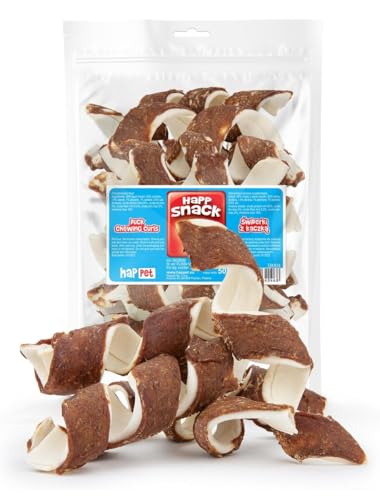 HAPPET Leckereien für Hunde - Ente Schlupfel 18 cm - natürliche Zahnbeißringe aus Rindleder und Entenfleisch, gesunde Leckereien zur Unterstützung sauberer Zähne und frischem Atem HAPPET Leckereien für Hunde - Ente Schlupfel 18 cm - natürliche Zahnbeißringe aus Rindleder und Entenfleisch, gesunde Leckereien zur Unterstützung sauberer Zähne und frischem Atem von Happet