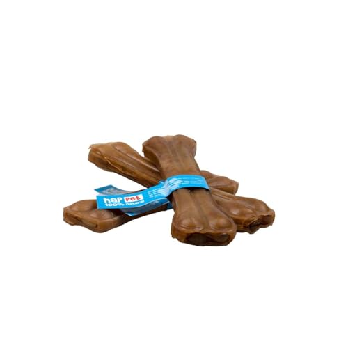 HAPPET Natürlicher Hundepressknochen 30 cm - 3 Stück - Harter Zahnbeißring aus Rindleder - Gesunde Kaugennast, fördert die Mundhygiene und unterstützt den Biss HAPPET Natürlicher Hundepressknochen 30 cm - 3 Stück - Harter Zahnbeißring aus Rindleder - Gesunde Kaugennast, fördert die Mundhygiene und unterstützt den Biss von Happet