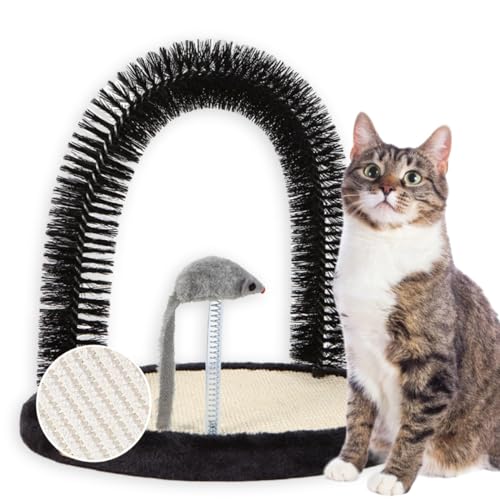 Happi N Pets The Original Cat Arch Self Groomer Cat Massager, Cat Hair Brush For Grooming With Sisal Cat Scratching Pad And Catnip Toy, Cat Face Scratchers, Durable Brusher, Cat Rubbing Post,Large Happi N Pets The Original Cat Arch Self Groomer Cat Massager, Cat Hair Brush For Grooming With Sisal Cat Scratching Pad And Catnip Toy, Cat Face Scratchers, Durable Brusher, Cat Rubbing Post,Large von Happi N Pets