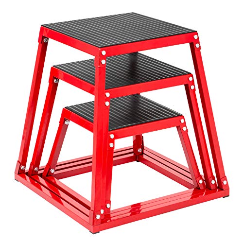 VEVOR Plyometric Boxen 30cm, 46cm, 60cm, Plyometric Plattform Jump Box Übung Plyometric für Jump Training Metall von VEVOR