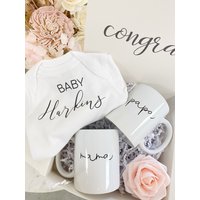 Mama Papa Und Tassen - Neue Eltern Erwarten Geschenkbox Babyparty Idee Baby Ankündigung Geschlecht Offenbaren Schwangerschaft von HappilyChicDesigns