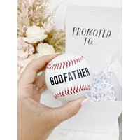 Pate Baseball Antragsbox - Werden Sie Baby Eltern Vorschlag Box Idee Taufe Geschenk Zum Paten von HappilyChicDesigns